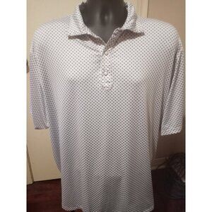 Rafter C Geometric Print Pearl Snap Polo 2XL Western Golf Performance Shirt